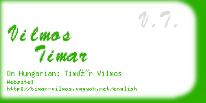 vilmos timar business card